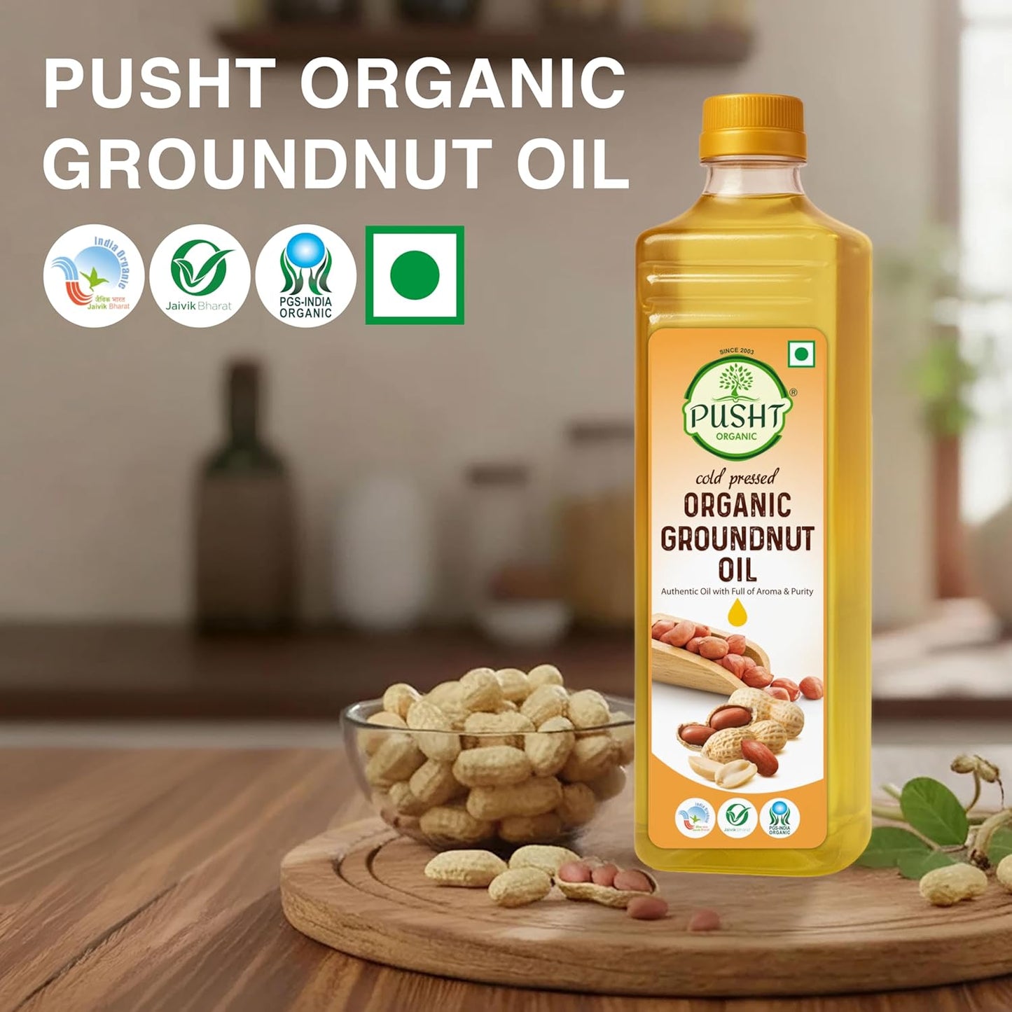 Organic Ground Nut Oil 1Ltr.