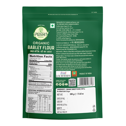 Pusht Organic Barley Flour 500 Gm