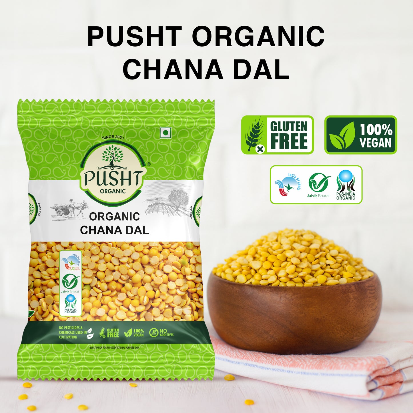 Organic Chana Dal (Split Bengal Gram)