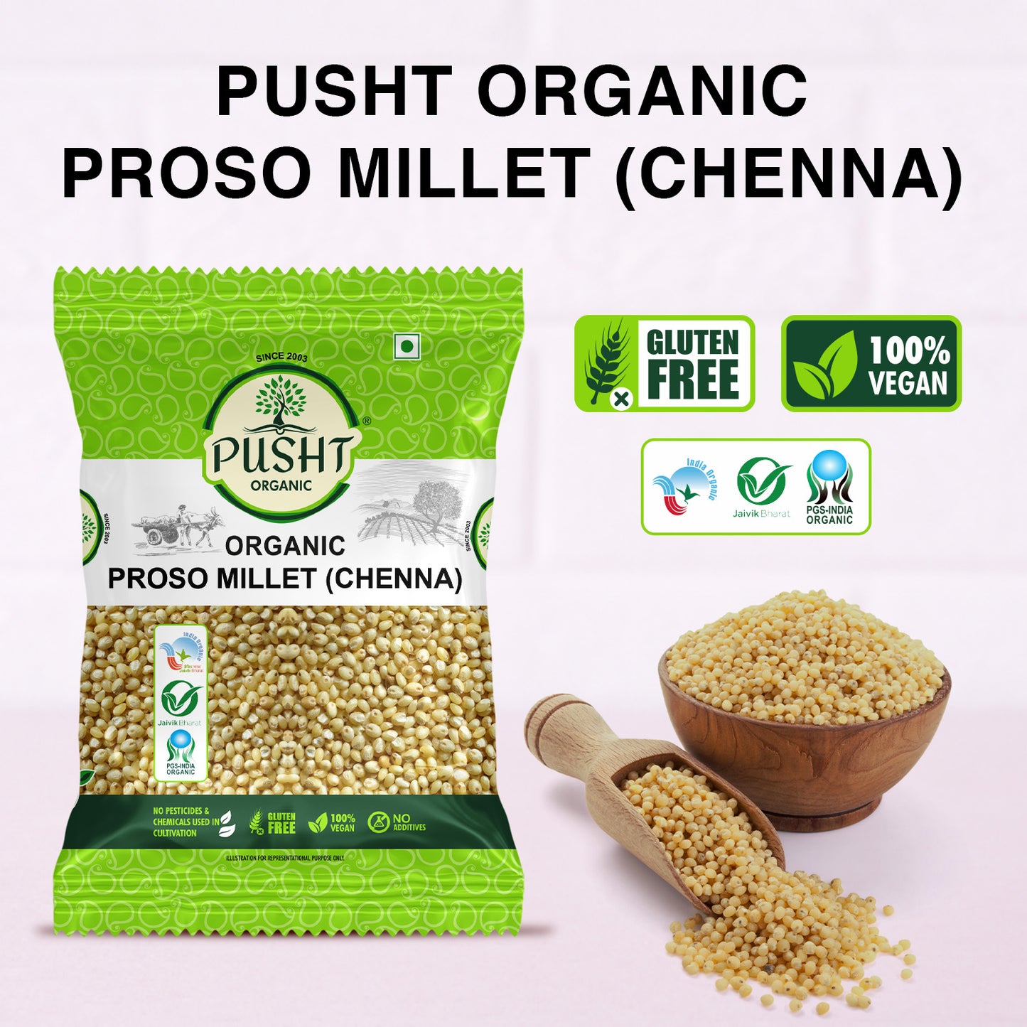 Organic Proso Millet (Chenna) - 1kg