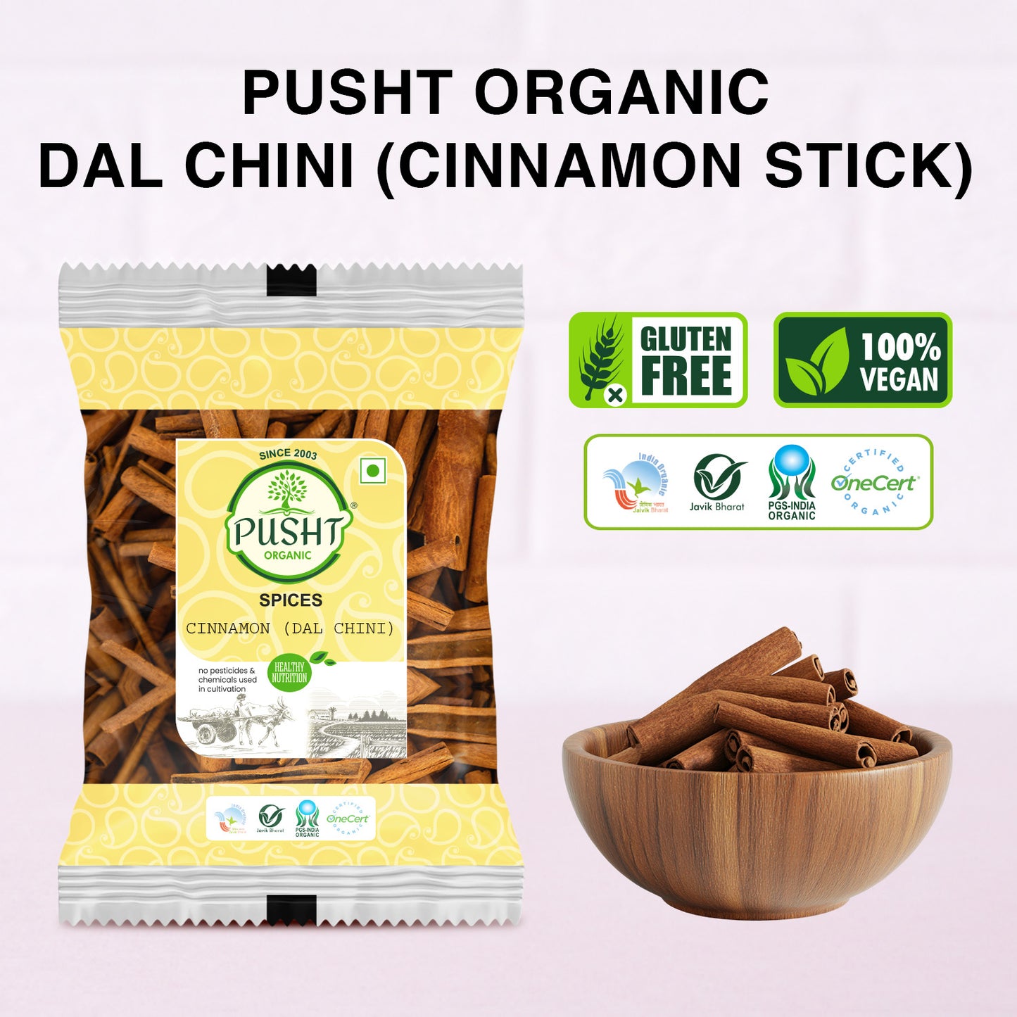 Pusht Organic Cinnamon Powder 100 Gm