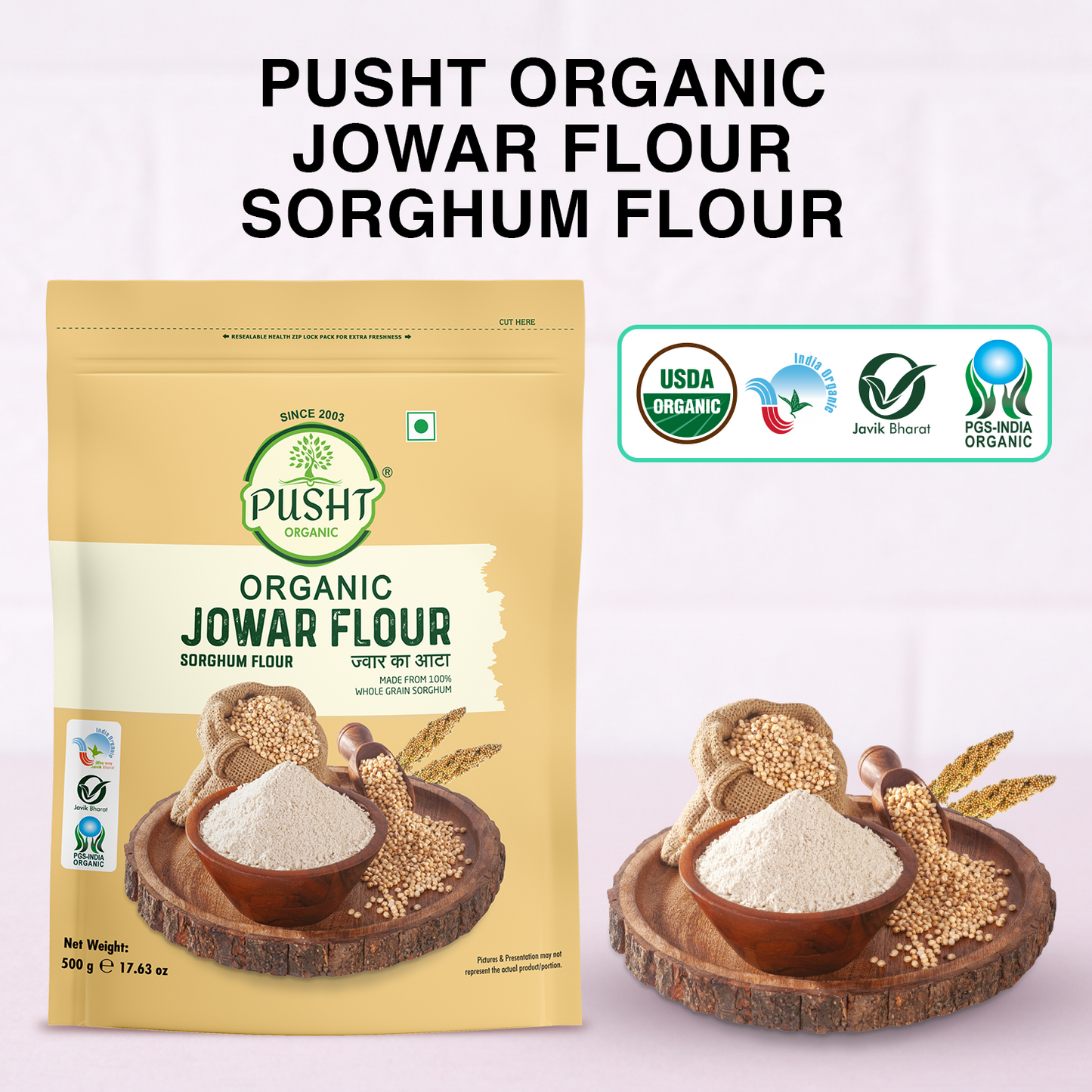 Organic (Sorghum) Jowar Millet Flour 500G