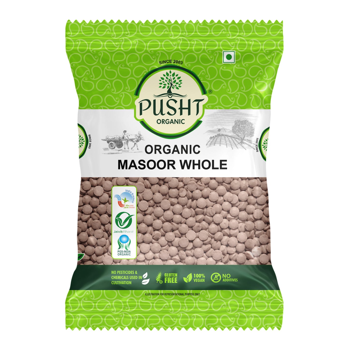Organic Masoor Dal (Black Masoor Dal)