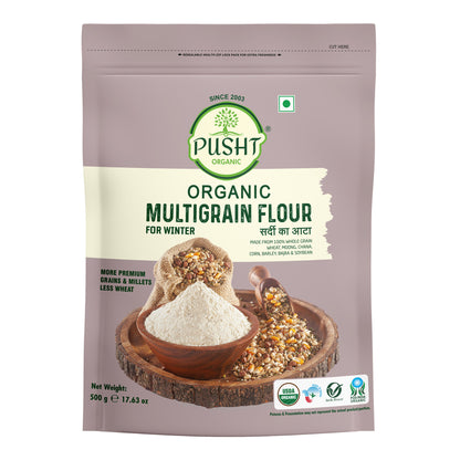 Pusht Organic Multi Grain Atta For Winter 500Gm