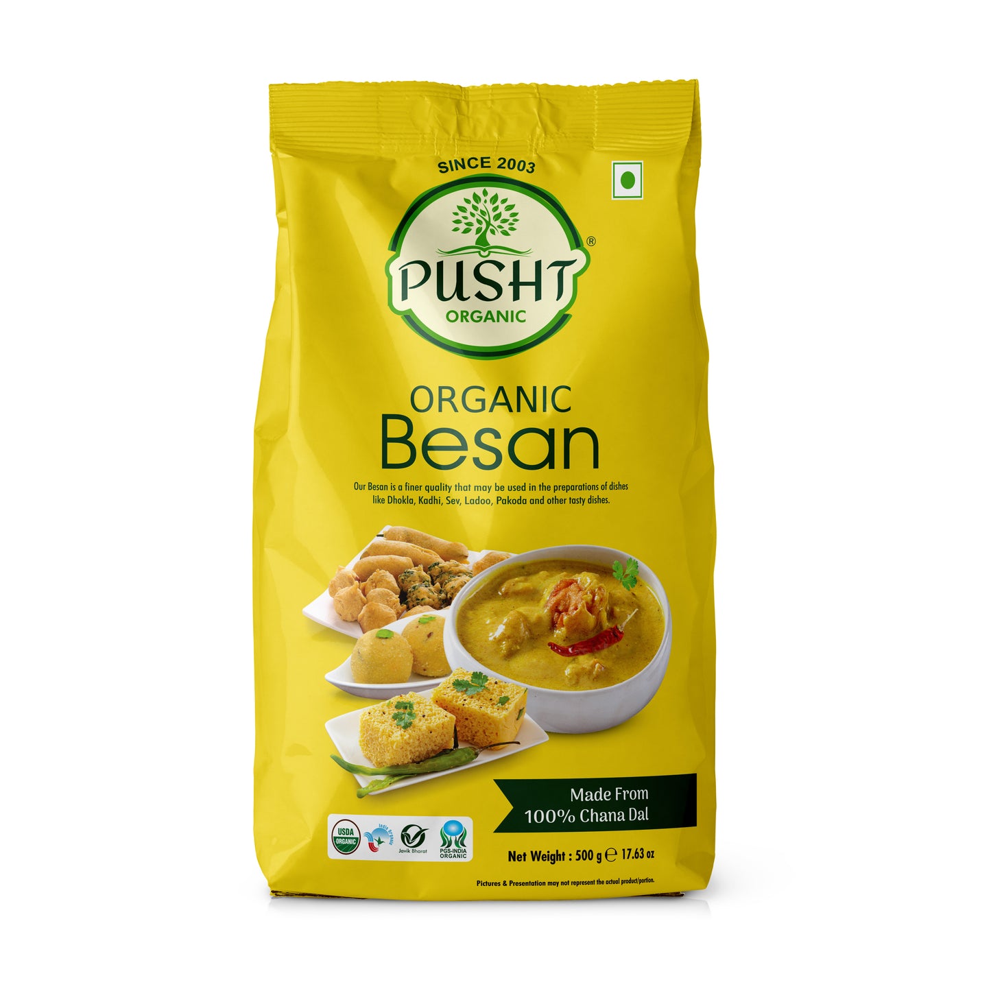 Pusht Organic Besan 500Gm
