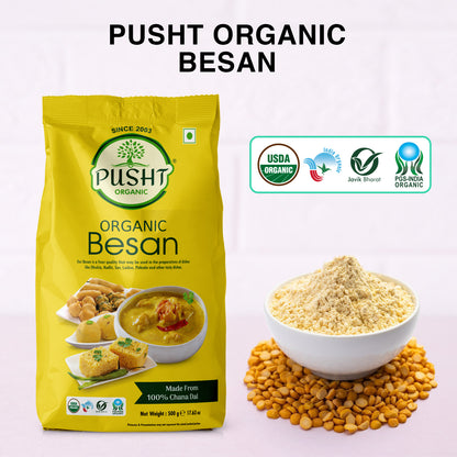Pusht Organic Besan 500Gm