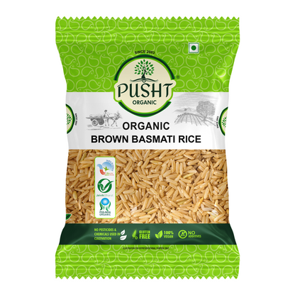 Pusht Organic Brown Basmati Rice 1Kg