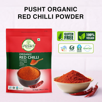 Pusht Organic Red Chilli Powder 200gm