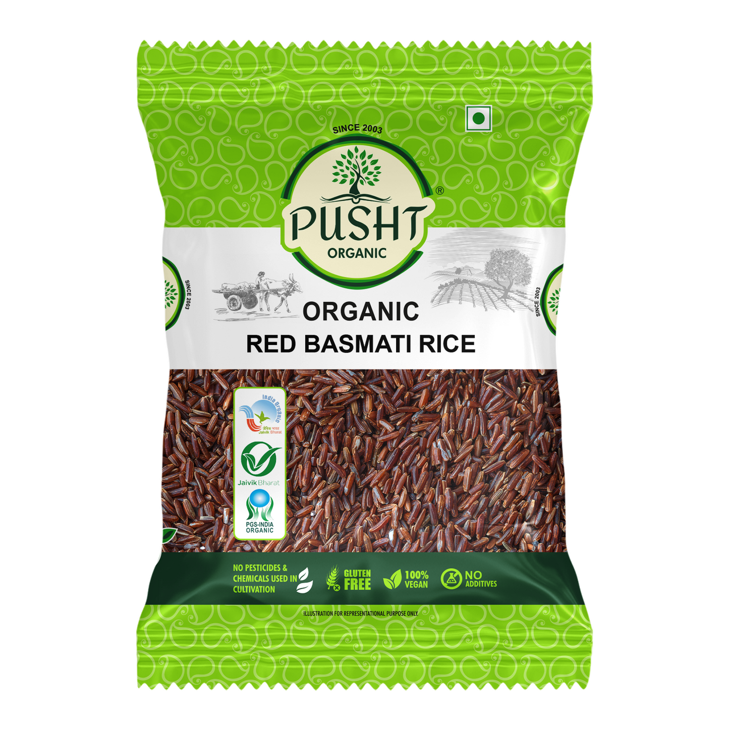Pusht Organic Red Rice 1Kg