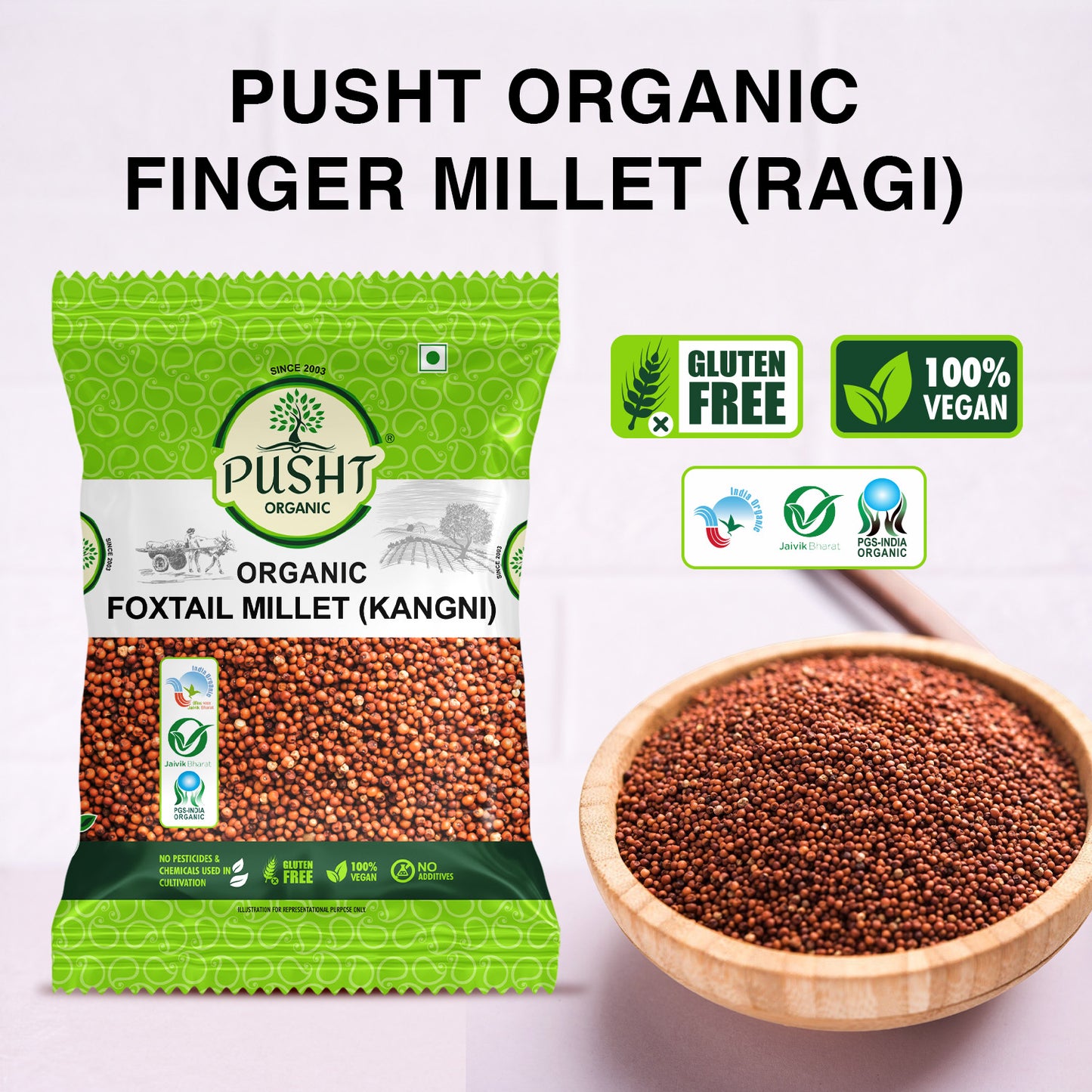 Organic Finger Millet (Ragi) - 1kg