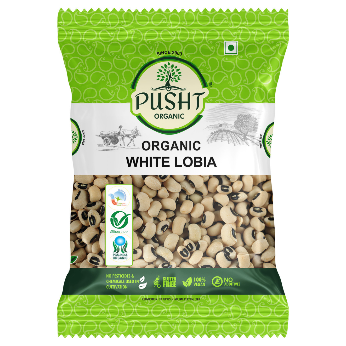 Organic Lobia (Black-Eyed Beans)