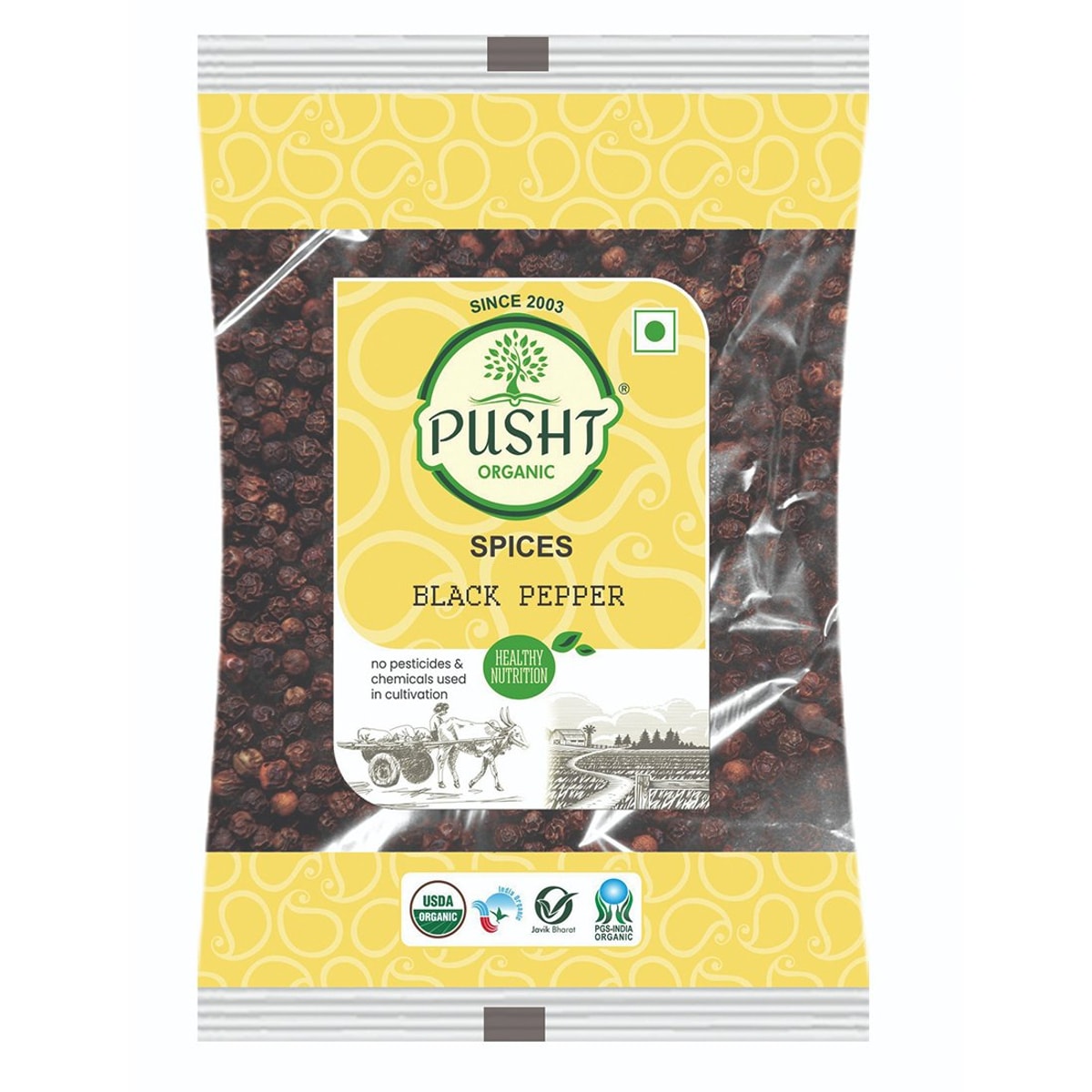 Organic Black Pepper (Kali Mirch) - 100Gm