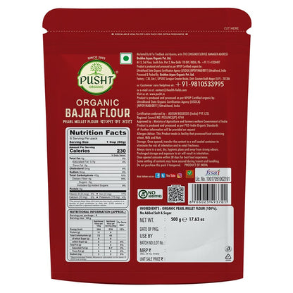 Organic Pearl Millet Flour, Bajra Ka Atta 500G