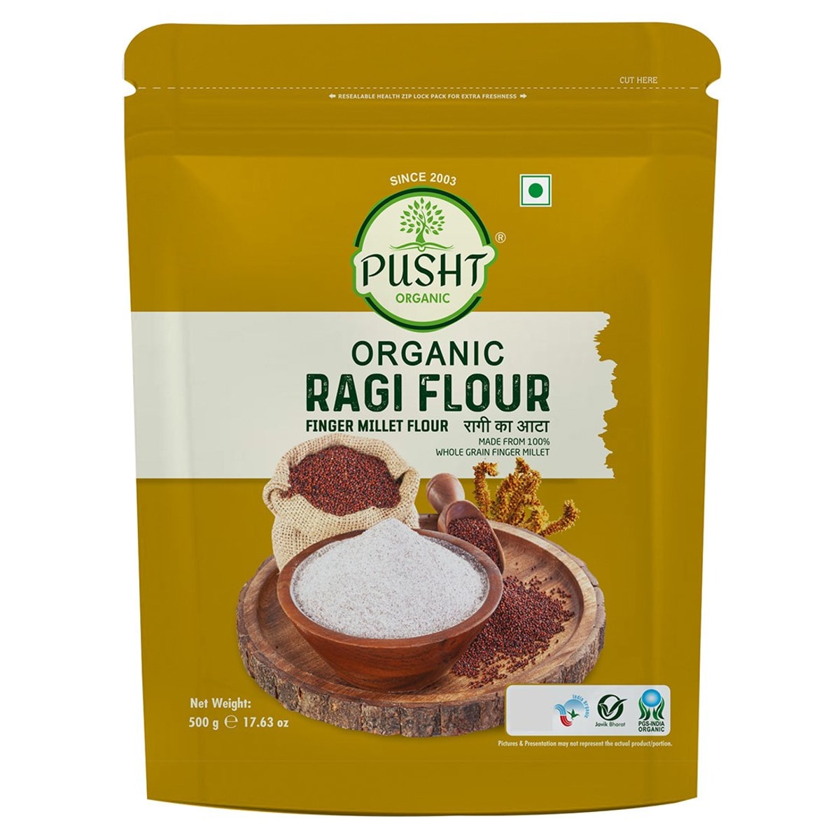 Organic Ragi Flour (Finger Millet) 500G