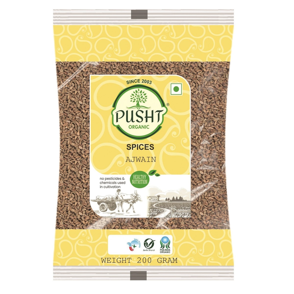 Pusht Organic Ajwain 200Gm