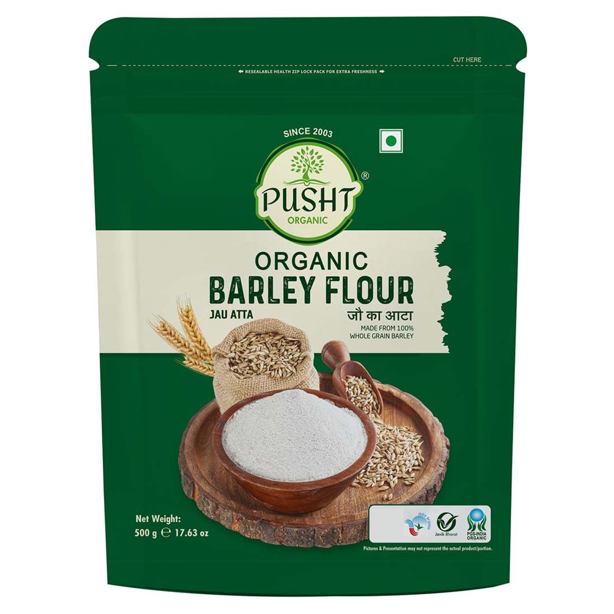 Pusht Organic Barley Flour 500 Gm