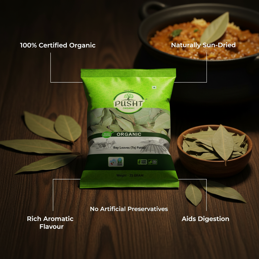 Pusht Organic Bay Leaves - Benefit Image