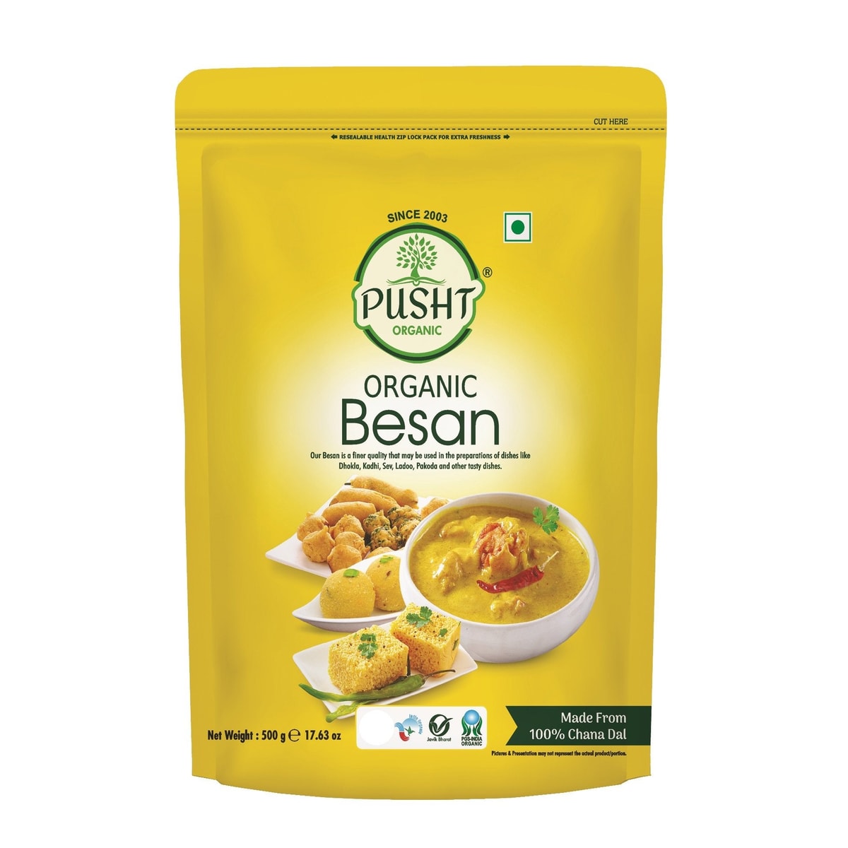 Pusht Organic Besan 500Gm