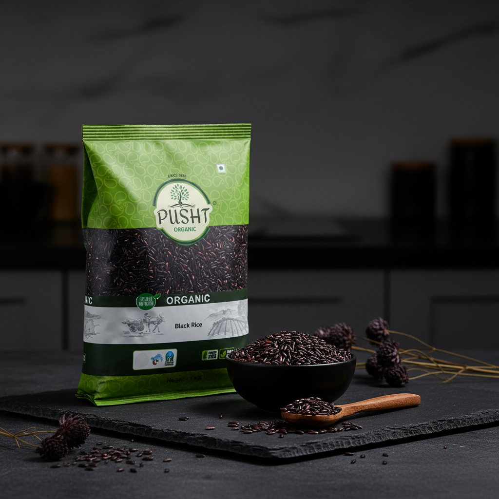 Pusht Organic Black Rice 1Kg – Lifestyle Image