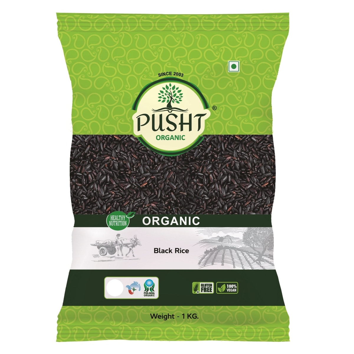 Pusht Organic Black Rice 1Kg