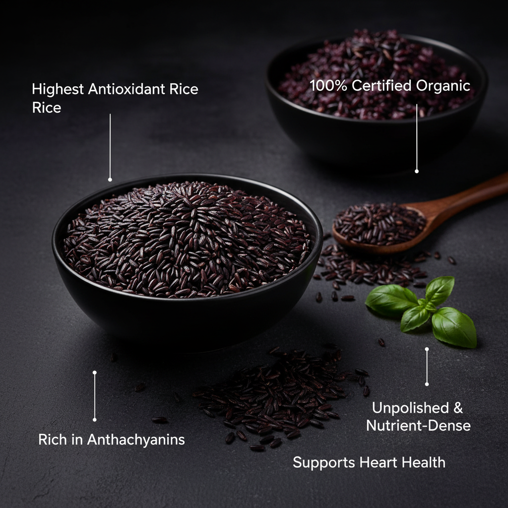 Pusht Organic Black Rice - Benefit Image