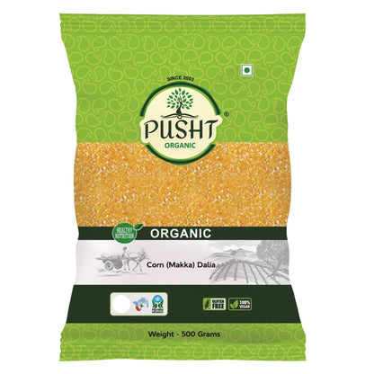 Pusht Organic Corn (Makka) Dalia 500 Gm