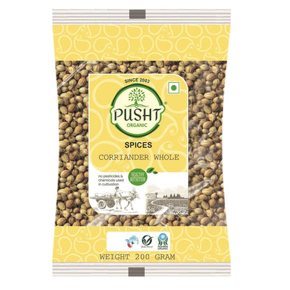 Pusht Organic Corriander Whole 200Gm