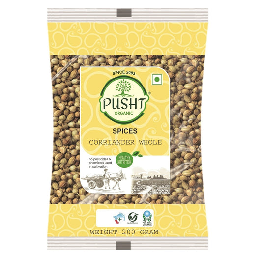 Pusht Organic Corriander Whole 200Gm