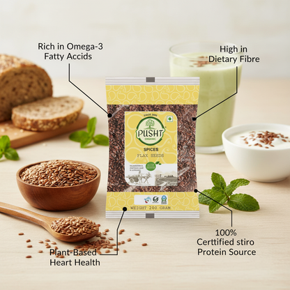Pusht Organic Flax Seeds - Benefit Image