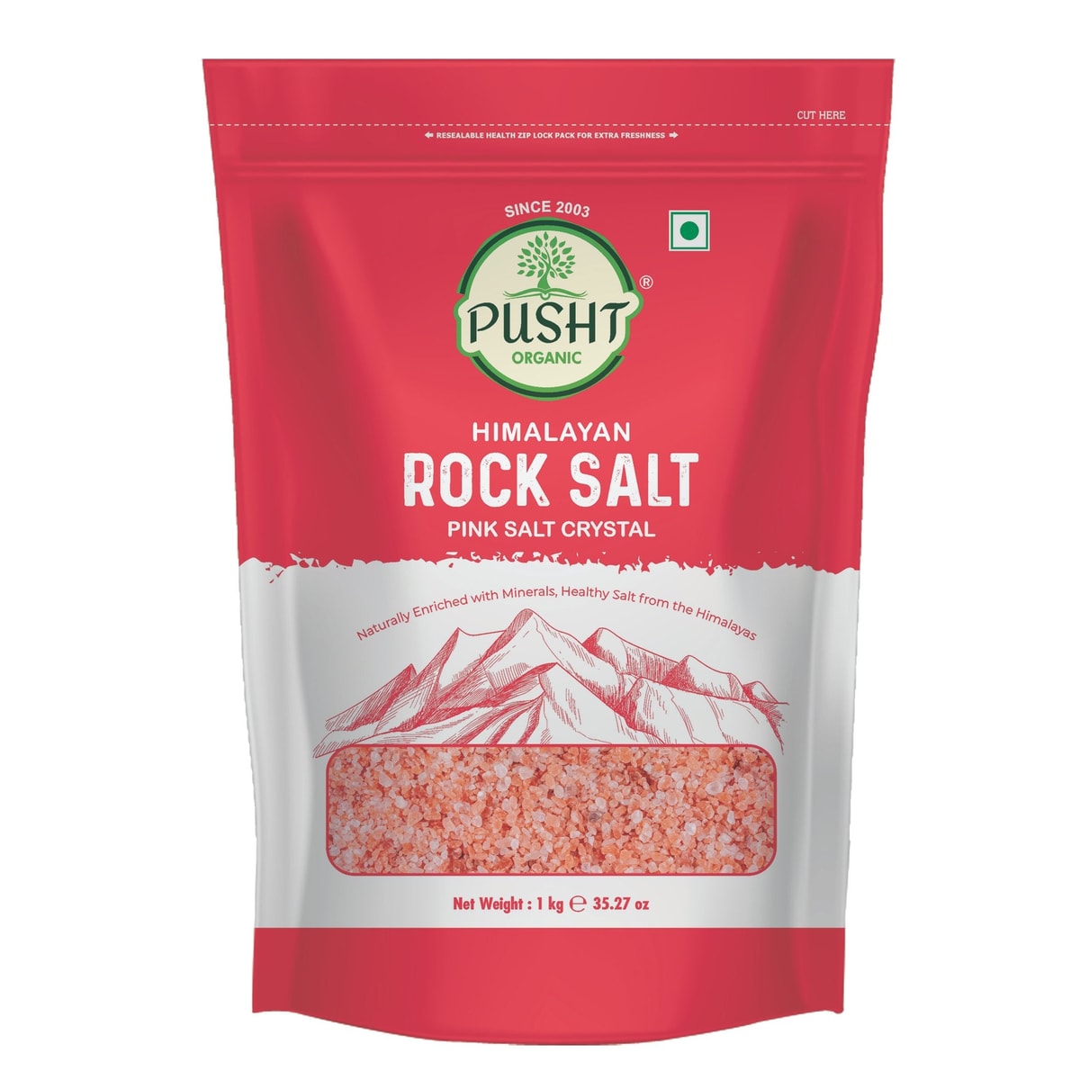Pusht Organic Pink Salt (Crystal) 1Kg