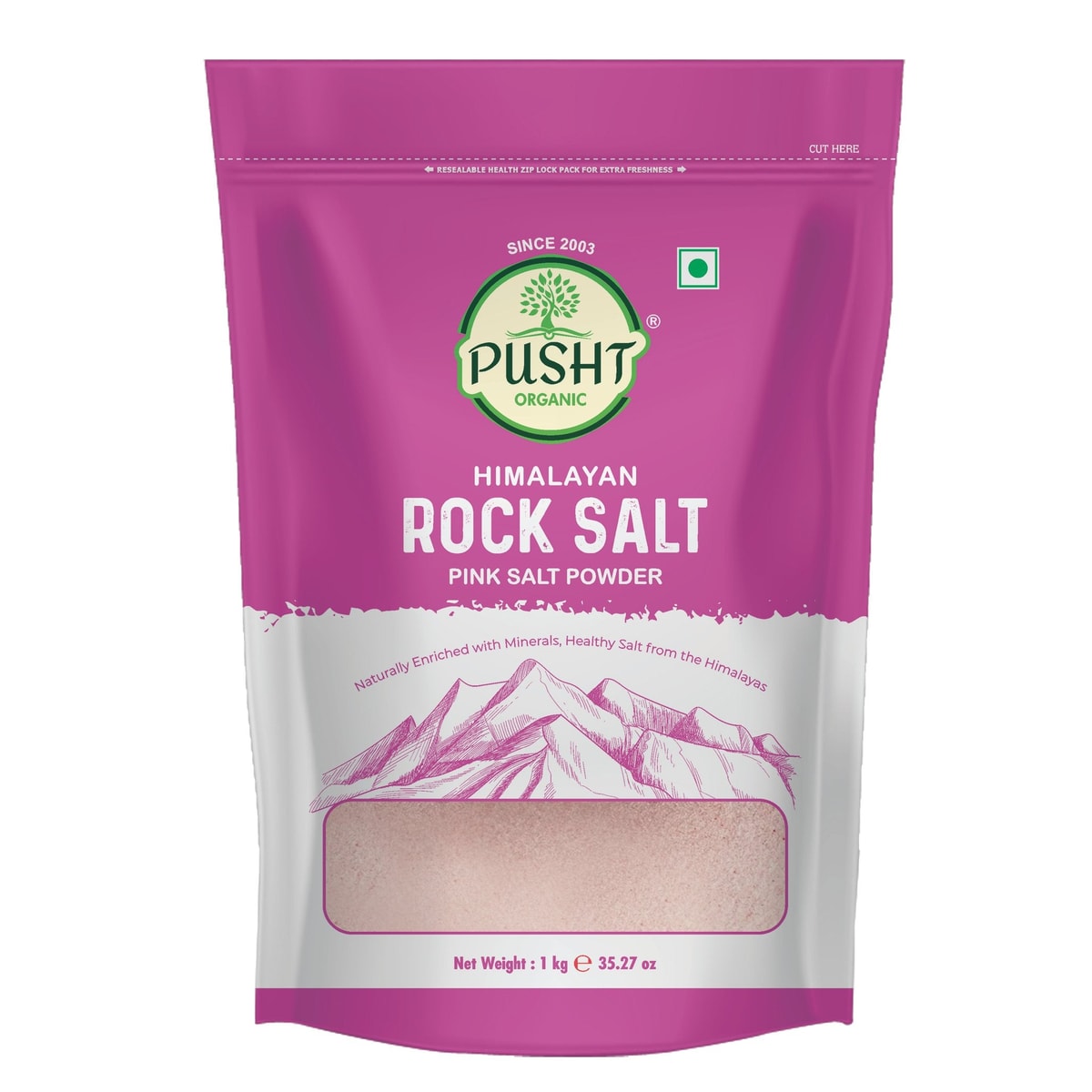 Pusht Organic Pink Salt Powder 1Kg
