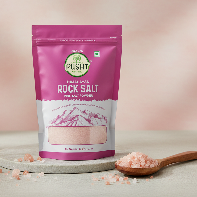 Pusht Organic Pink Salt Powder 1Kg – Product Image