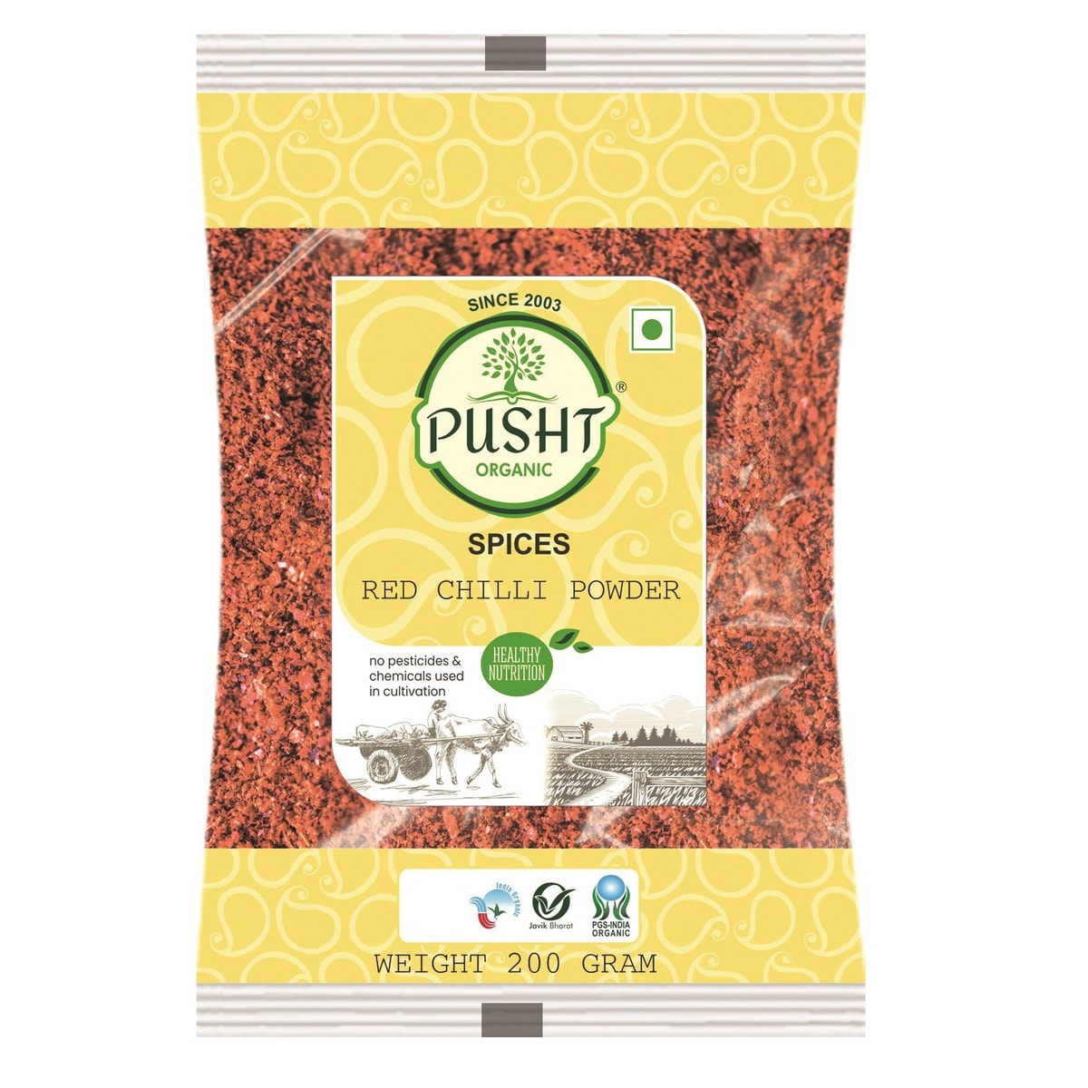 Pusht Organic Red Chilli Powder 200gm