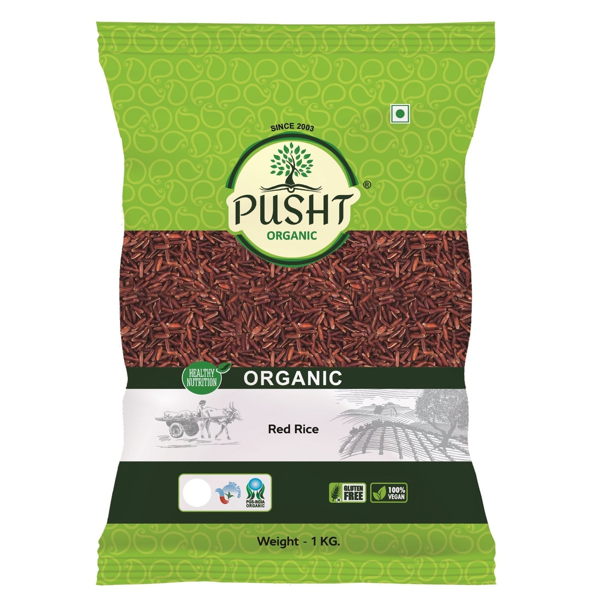 Pusht Organic Red Rice 1Kg