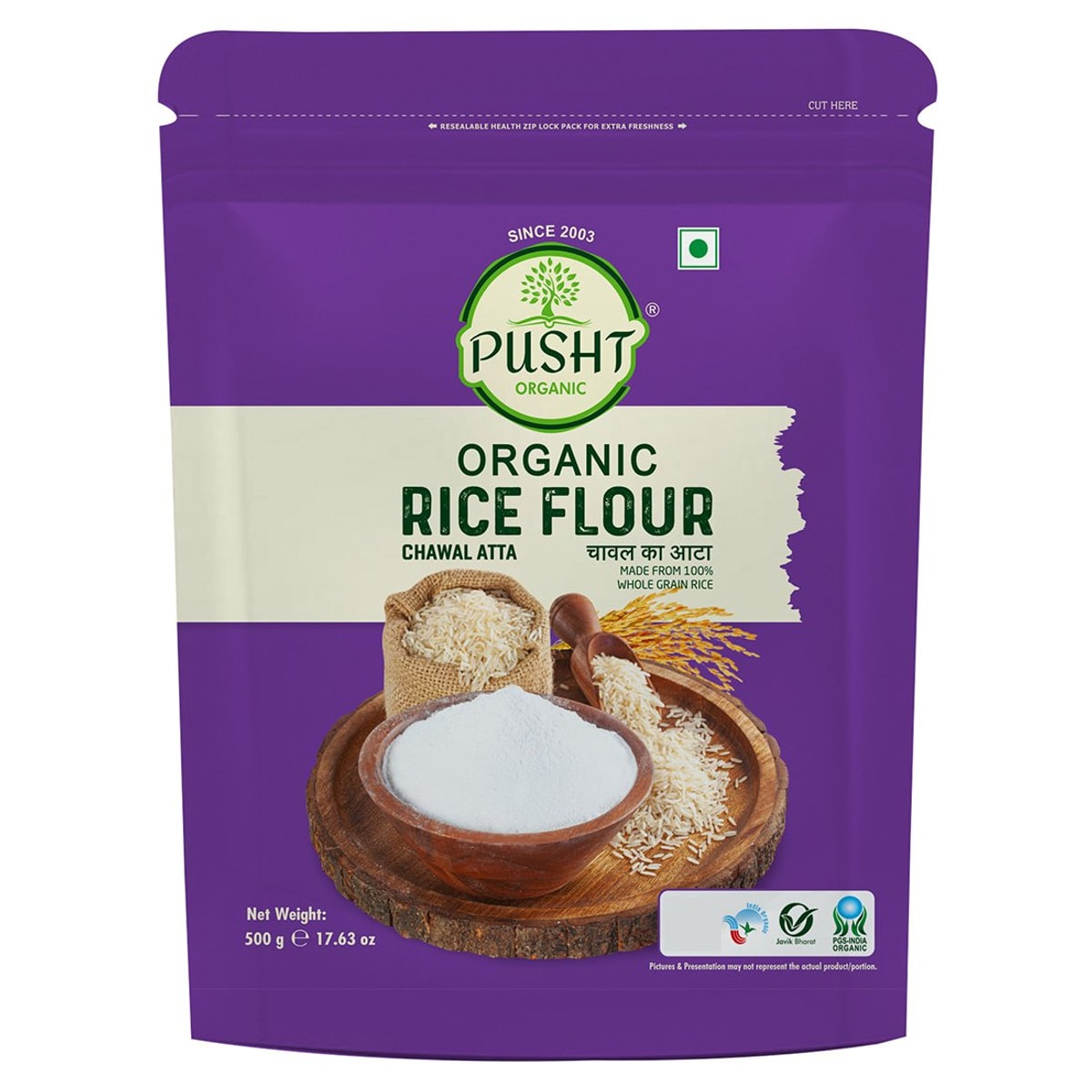Pusht Organic Rice Flour 500 Gm
