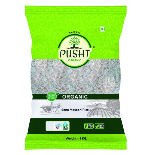 Pusht Organic Sona Masoori Rice 1Kg
