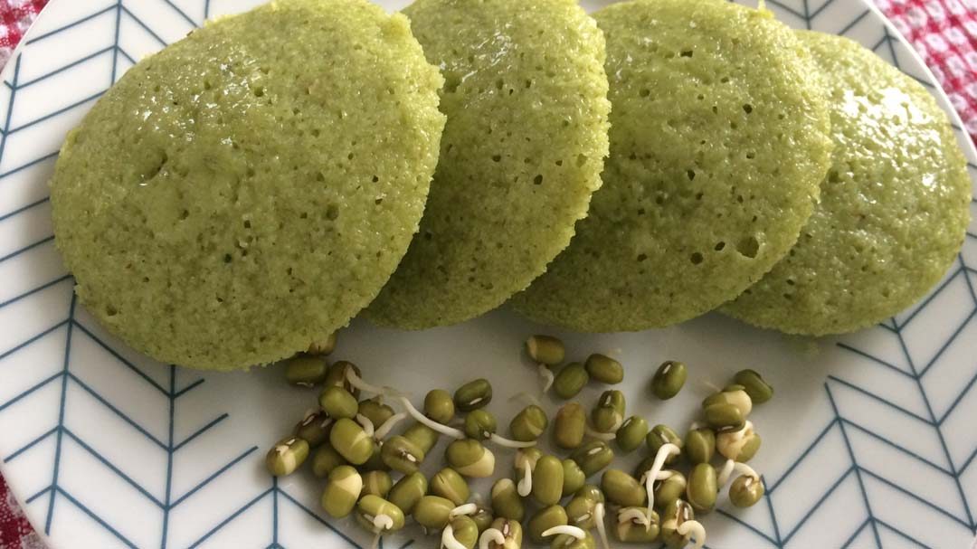 Sprouted Moong Beans Idlis