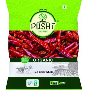 Pusht Organic Red Chilli Whole 100 Gm